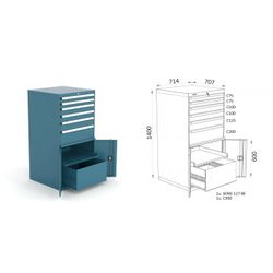 ARMARIO CON PUERTAS/CAJONES 714X730X1400 127 6 4