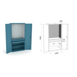 ARMARIO PANEL PERFORADO CON 2/159 T50 C100-1/ 159 BG