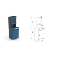 ARMARIO PC CON PUERTA METACRILATO (KIT ELEC.) (PIE)