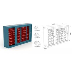ARMARIO PUERTAS CORREDERAS DE METACRILATO 110 15 PC C 1