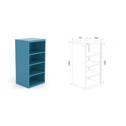 ARMARIO SIN PUERTAS METALICO 122 4 ASP