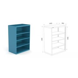 ARMARIO SIN PUERTAS METALICO 123 4 ASP