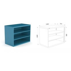 ARMARIO SIN PUERTAS METALICO 143 2 ASP