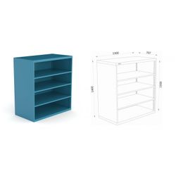 ARMARIO SIN PUERTAS METALICO 143 4 ASP