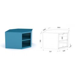 ARMARIO SIN PUERTAS METALICO ESQUINERO 115 1 ASP CA