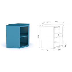 ARMARIO SIN PUERTAS METALICO ESQUINERO 122 2 ASP CA