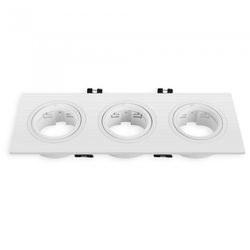 ARO BASCULANTE GU10 CUADRA.TRIPLE BLANCO
