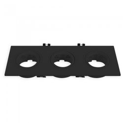 ARO BASCULANTE GU10 CUADRA.TRIPLE NEGRO