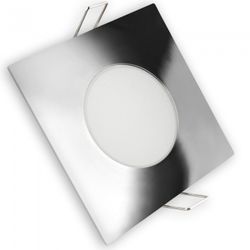 ARO LED FIJO IP65 CUADRADO CROMO 5W.FRI