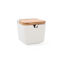 AZUCARERO PORCELANA BLANCO 10X10 CM.
