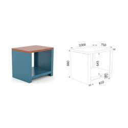 BANCO 1000X750X880MM.ENCIMERA DM 150 10 AD
