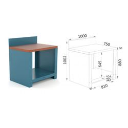 BANCO 1000X750X880MM.ENCIMERA DM 150 10 PD