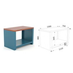 BANCO 1300X750X880MM.ENCIMERA DM 150 13 AD