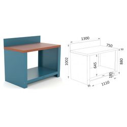 BANCO 1300X750X880MM.ENCIMERA DM 150 13 PD