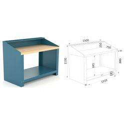 BANCO 1500X750X880MM.ENCIMERA CASTAÑO 150 15 SM