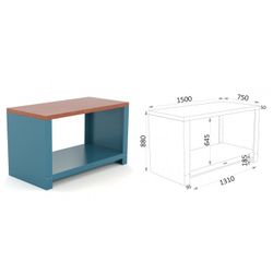 BANCO 1500X750X880MM.ENCIMERA DM 150 15 AD