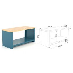 BANCO 1800X750X880MM.ENCIMERA CASTAÑO 150 18 AM