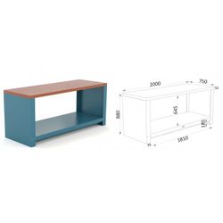 BANCO 2000X750X880MM.ENCIMERA DM 150 20 AD