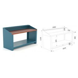 BANCO 2000X750X880MM.ENCIMERA DM 150 20 SD