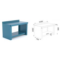 BANCO CHAPA 5 MM. 1500X750X880