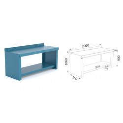 BANCO CHAPA 5 MM. 2000X750X900