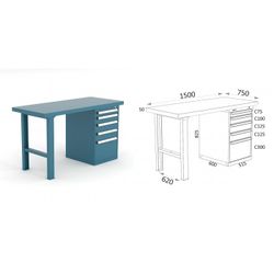 BANCO DE TRABAJO 1500X750X880MM 136 15 C1
