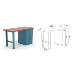 BANCO DE TRABAJO 1500X750X880MM 136 15 D11