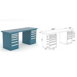 BANCO DE TRABAJO 2000X750X880MM 136 20 C2