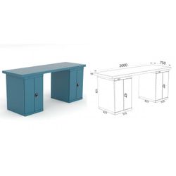 BANCO DE TRABAJO 2000X750X880MM 136 20 C22