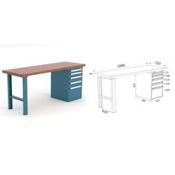 BANCO DE TRABAJO 2000X750X880MM 136 20 D1