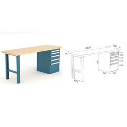 BANCO DE TRABAJO 2000X750X880MM 136 20 M1