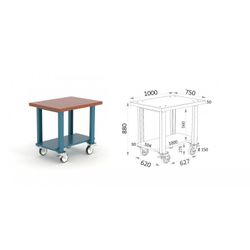 BANCO DE TRABAJO CON RUEDAS ENCIMERA DM 112 10 DR