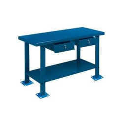 BANCO DE TRABAJO DER1500 - AZUL 2 CAJONES