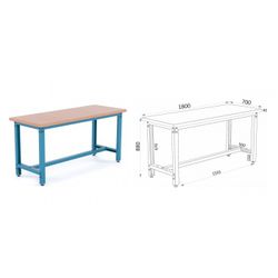BANCO DE TRABAJO DESMONTABLE 1800X700X880 ENCIMERA EN DM DE 40MM