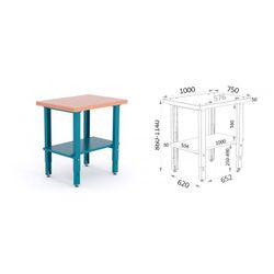 BANCO MADERA DM PATAS GRADUABLES 1000X750X880