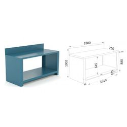 BANCO METALICO CON PESTAÑA 150 18 P