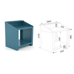 BANCO METALICO SOPORTE ARMARIO 110 150 10 S