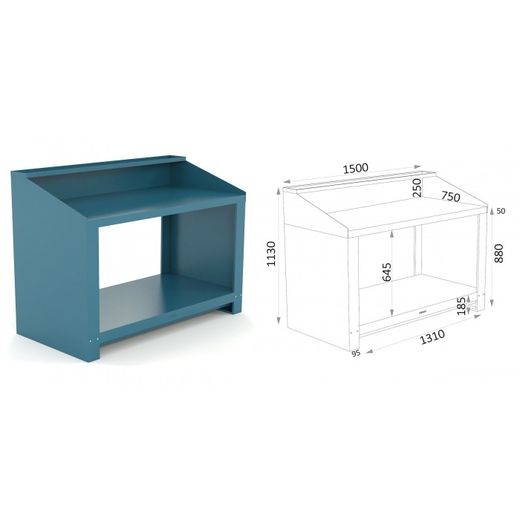 BANCO METALICO SOPORTE ARMARIO 110 150 15 S