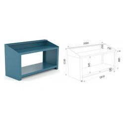 BANCO METALICO SOPORTE ARMARIO 110 150 20 S