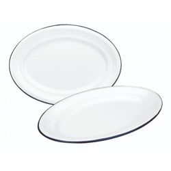 BANDEJA OVALADA BLANCA 30x20 CMS