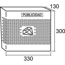 BANDEJA PUBLICIDAD DISEÑO -330 HORIZONTAL BLANCA
