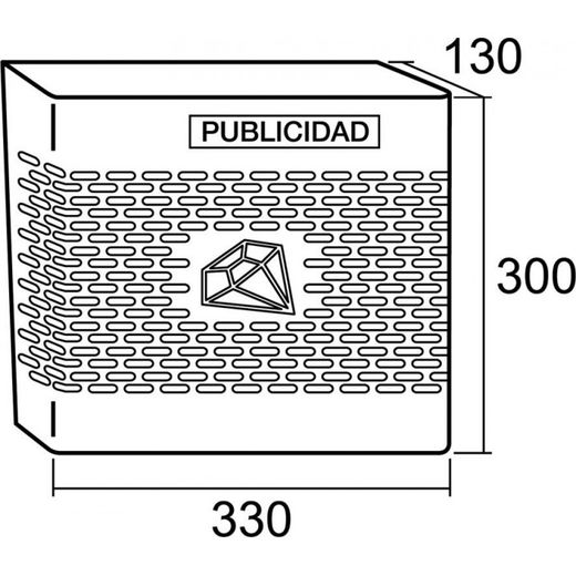 BANDEJA PUBLICIDAD DISEÑO -330 HORIZONTAL BLANCA
