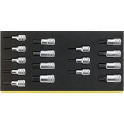 BANDEJA TCS C/ JGO. DE BOCAS DE LLAVE DE VASO 1/2" TCS 54/54X/16