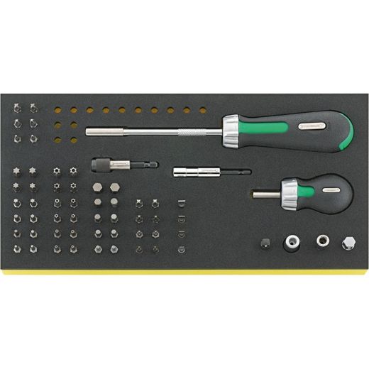 BANDEJA TCS CON BOCAS DE LLAVE DE VASO 3/8" TCS 4008/8/52