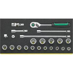 BANDEJA TCS CON BOCAS DE LLAVE DE VASO 3/8" TCS 456/16/7QR
