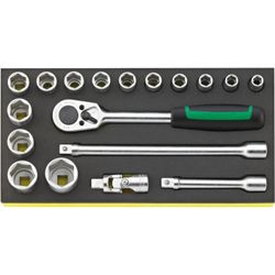 BANDEJA TCS CON JUEGO DE HERRAMIENTAS DE MANO 1/2" TCS 52/14/4