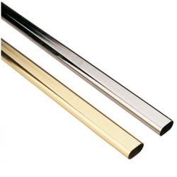 BARRA ARMARIO OVAL 25X15. 2MTS. LATONADA