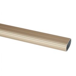 BARRA ARM.OVAL ALUM. 30X15 2M.LATONADA
