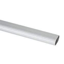 BARRA ARM.OVAL ALUM. 30X15 2M.PLATEADA