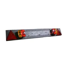 BARRA PARA REMOLQUE DE 1100X140MM CON 2 PILOTOS, 2 CATAREFLECTANTES TRIANGULARES